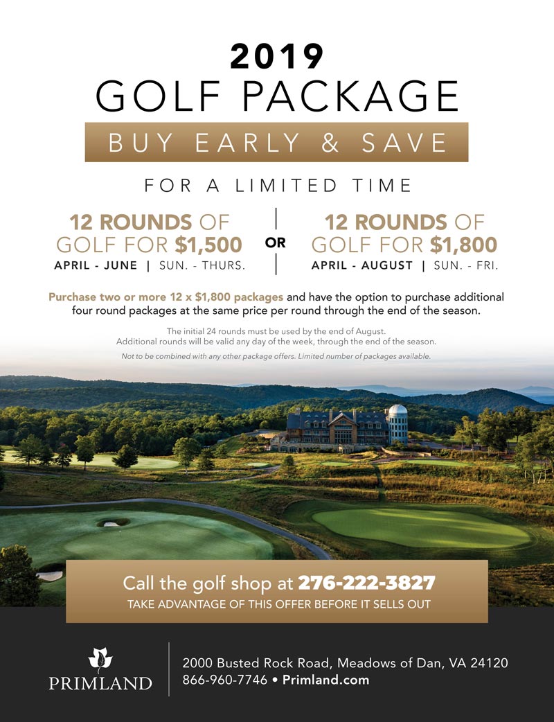 Primland 2019 Golf Package Flyer