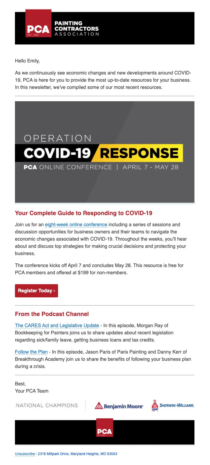 PCA Online Conference - Operation COVID-19 Response