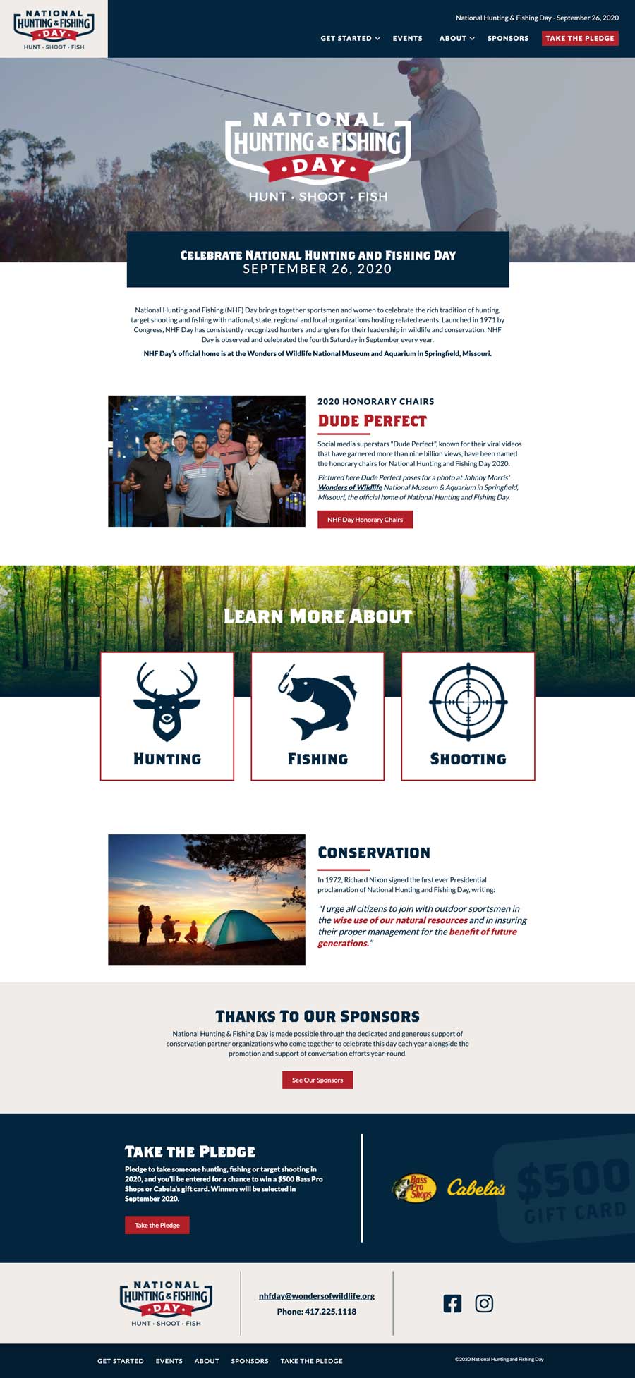 National Hunting and Fishing Day - Full Site - Fierce Creative Agency