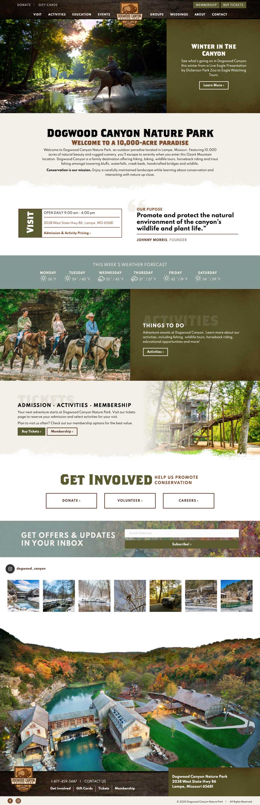 Dogwood Canyon Nature Park Homepage