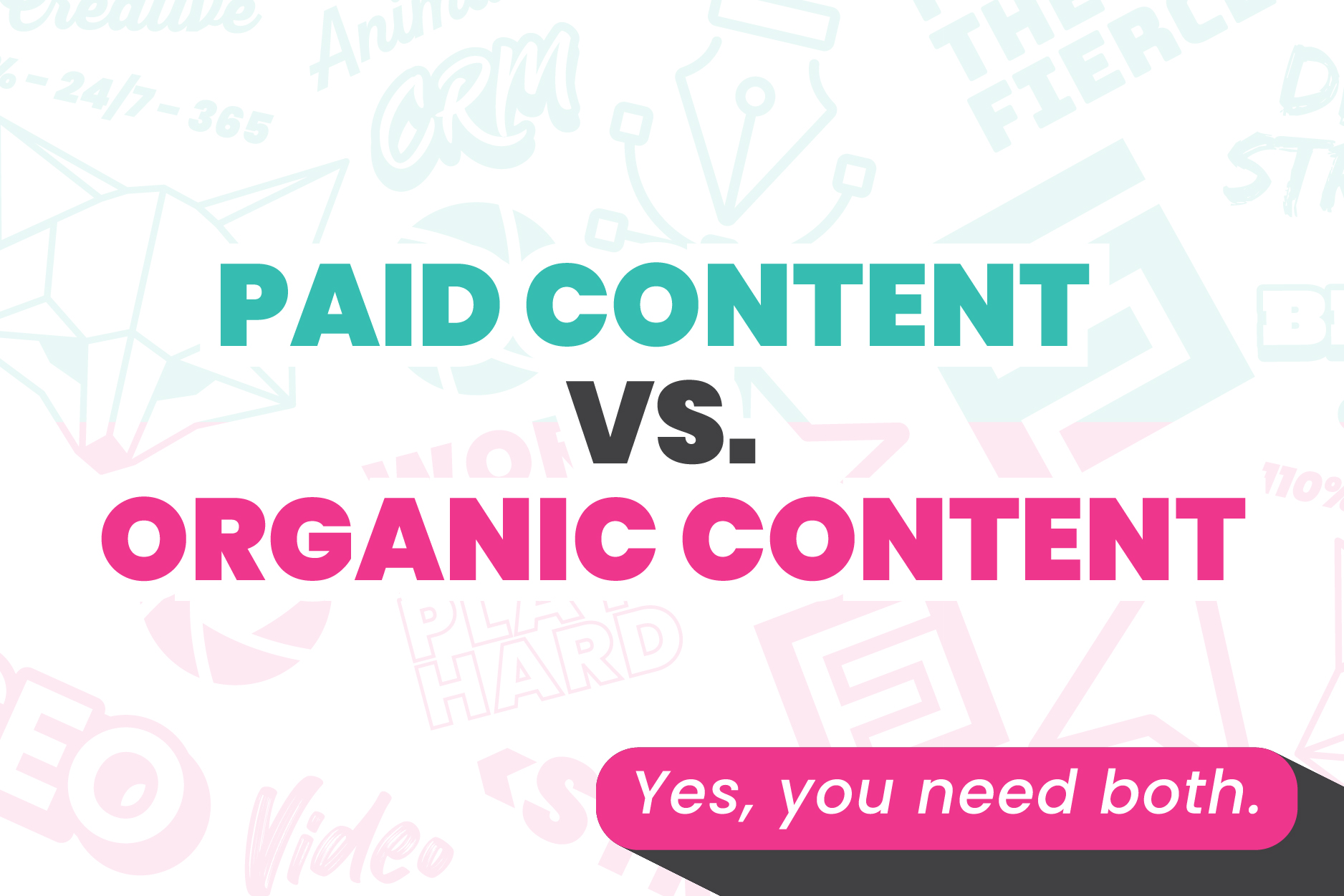 Paid vs Organic content graphic