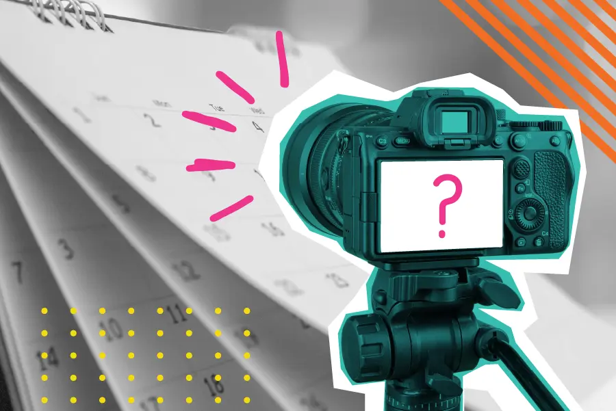 FC Blog- Video Timeline featured image with camera and question mark