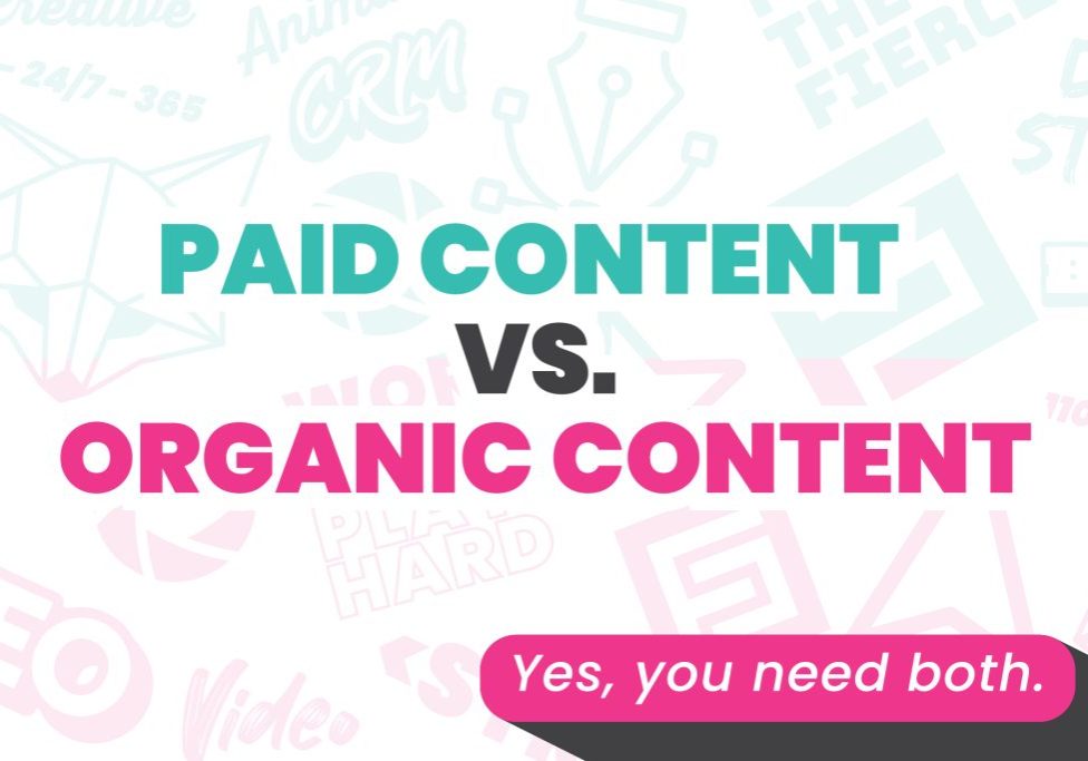 Paid vs Organic content graphic